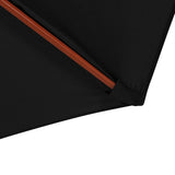 vidaXL Parasol met houten paal 300x258 cm zwart