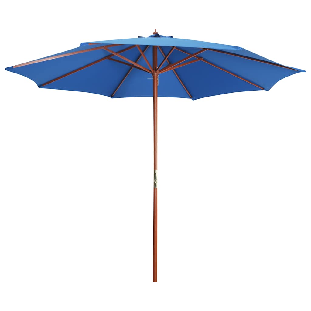vidaXL Parasol met houten paal 300x258 cm zwart