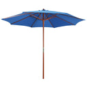 vidaXL Parasol met houten paal 300x258 cm zwart
