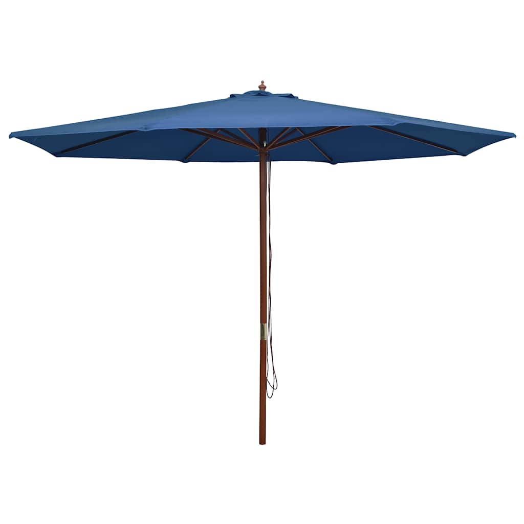 vidaXL Parasol met houten paal 350 cm zandwit