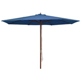 vidaXL Parasol met houten paal 350 cm zandwit