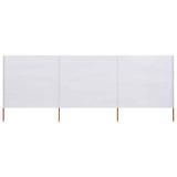 vidaXL Windscreen 3-panel 400x120 cm fabric green