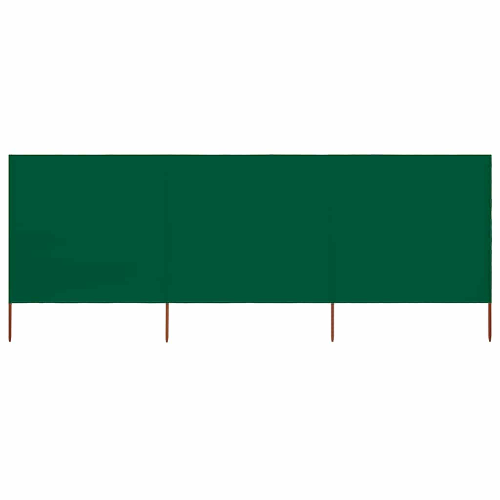 vidaXL Windscreen 3-panel 400x120 cm fabric green