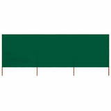 vidaXL Windscreen 3-panel 400x120 cm fabric green