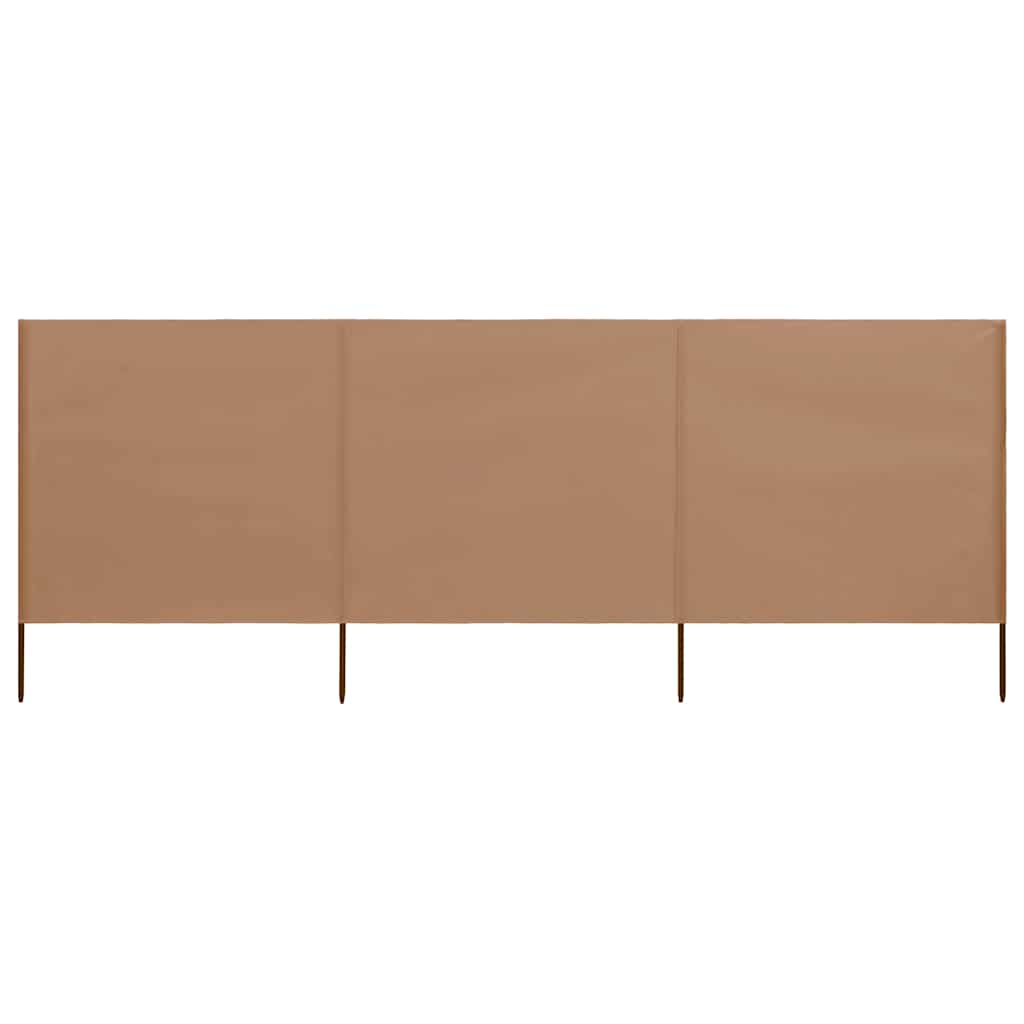 vidaXL Windscreen 3-panel 400x120 cm fabric green