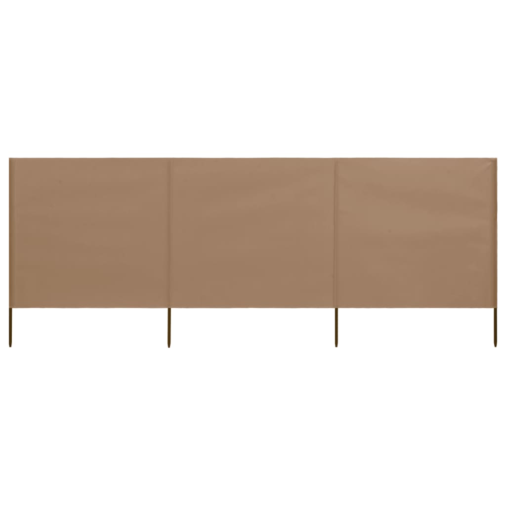 vidaXL Windscreen 3-panel 400x120 cm fabric green