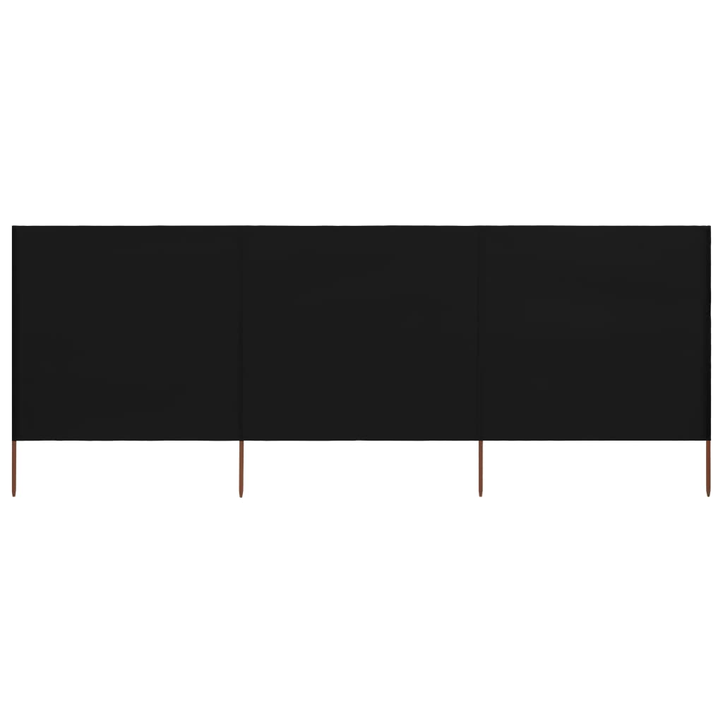 vidaXL Windscreen 3-panel 400x120 cm fabric green