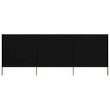 vidaXL Windscreen 3-panel 400x120 cm fabric green