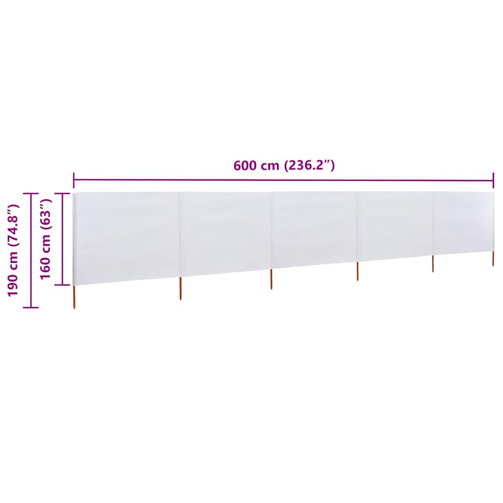 vidaXL Windscreen 3-panel 400x120 cm fabric green