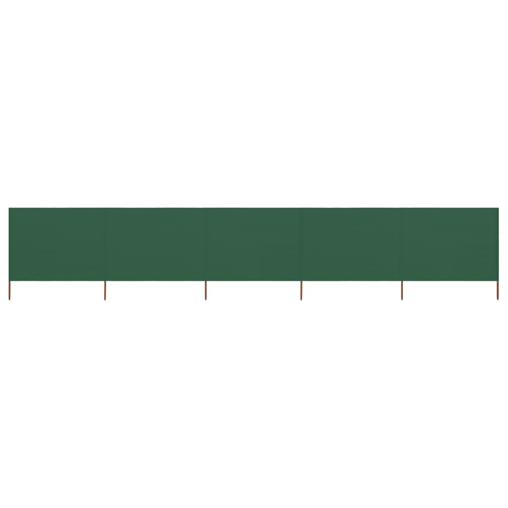 vidaXL Windscreen 3-panel 400x120 cm fabric green