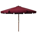 vidaXL Wooden Pole Parasol 330 cm Sand White