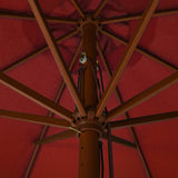 vidaXL Wooden Pole Parasol 330 cm Sand White