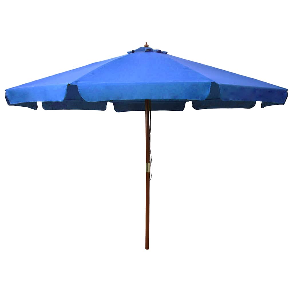 vidaXL Wooden Pole Parasol 330 cm Sand White