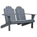 vidaXL Stoel Adirondack dubbel hout grijs