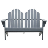 vidaXL Stoel Adirondack dubbel hout grijs