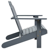 vidaXL Stoel Adirondack dubbel hout grijs