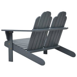 vidaXL Stoel Adirondack dubbel hout grijs