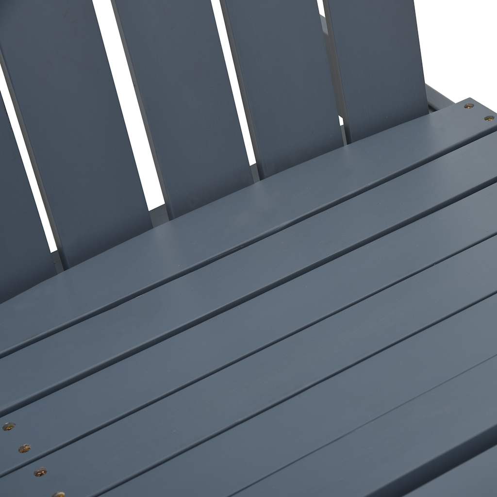 vidaXL Stoel Adirondack dubbel hout grijs