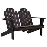 vidaXL Stoel Adirondack dubbel hout grijs