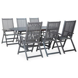 vidaXL 5-delige tuinset (150-200)x100cm massief acaciahout grijs