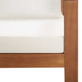 vidaXL 4-delige Loungeset met kussens massief acaciahout