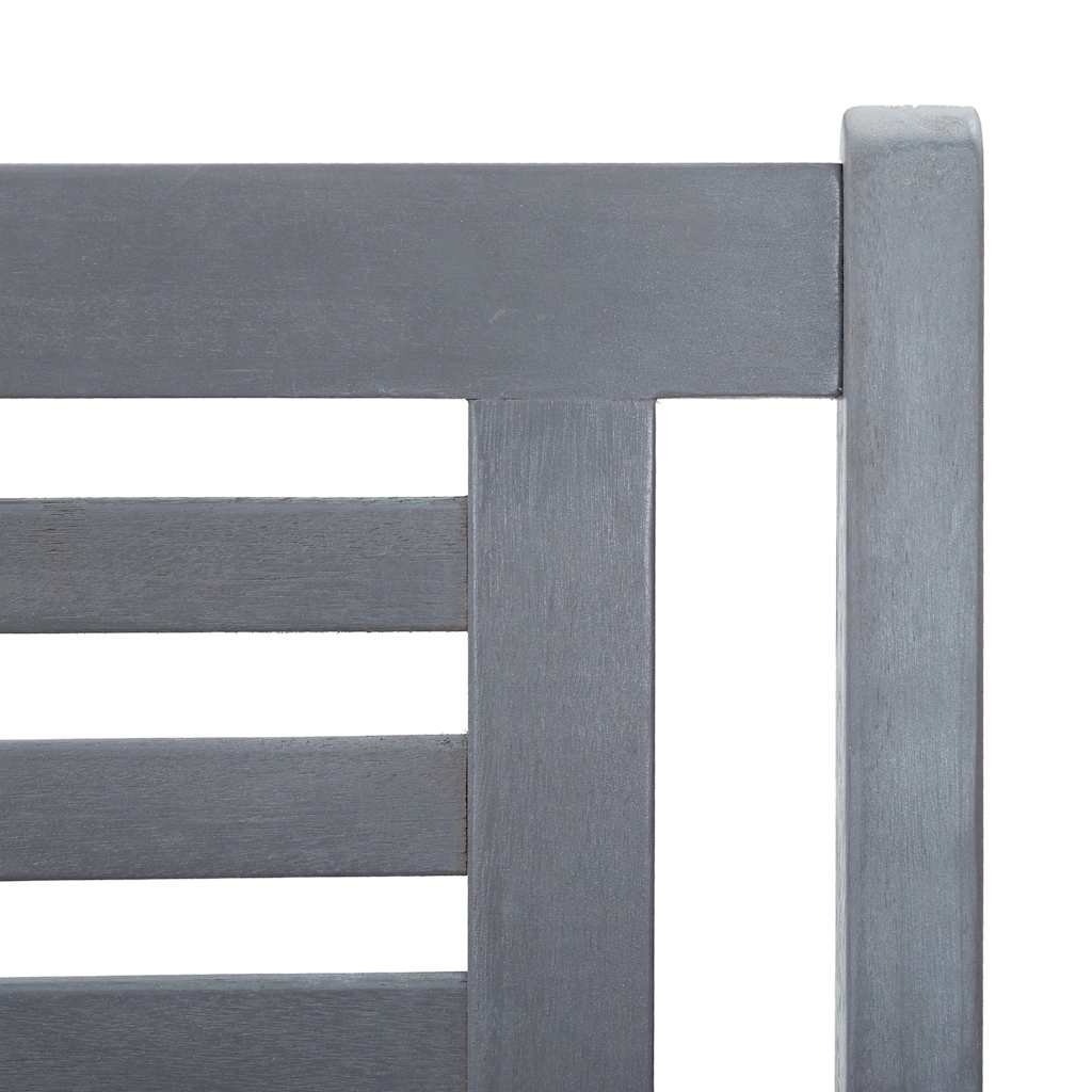 vidaXL 2-Seater Garden Bench 120 cm Solid Eucalyptus Wood Grey