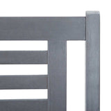 vidaXL 2-Seater Garden Bench 120 cm Solid Eucalyptus Wood Grey