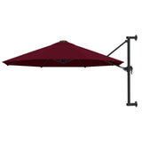 vidaXL Wandparasol met metalen paal 300 cm zandkleurig