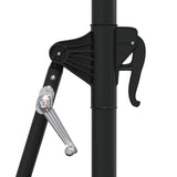 vidaXL Wandparasol met metalen paal 300 cm zandkleurig