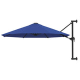 vidaXL Wandparasol met metalen paal 300 cm zandkleurig