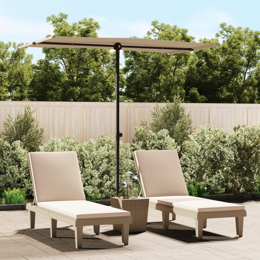 vidaXL Parasol met aluminium paal 180x110 cm groen