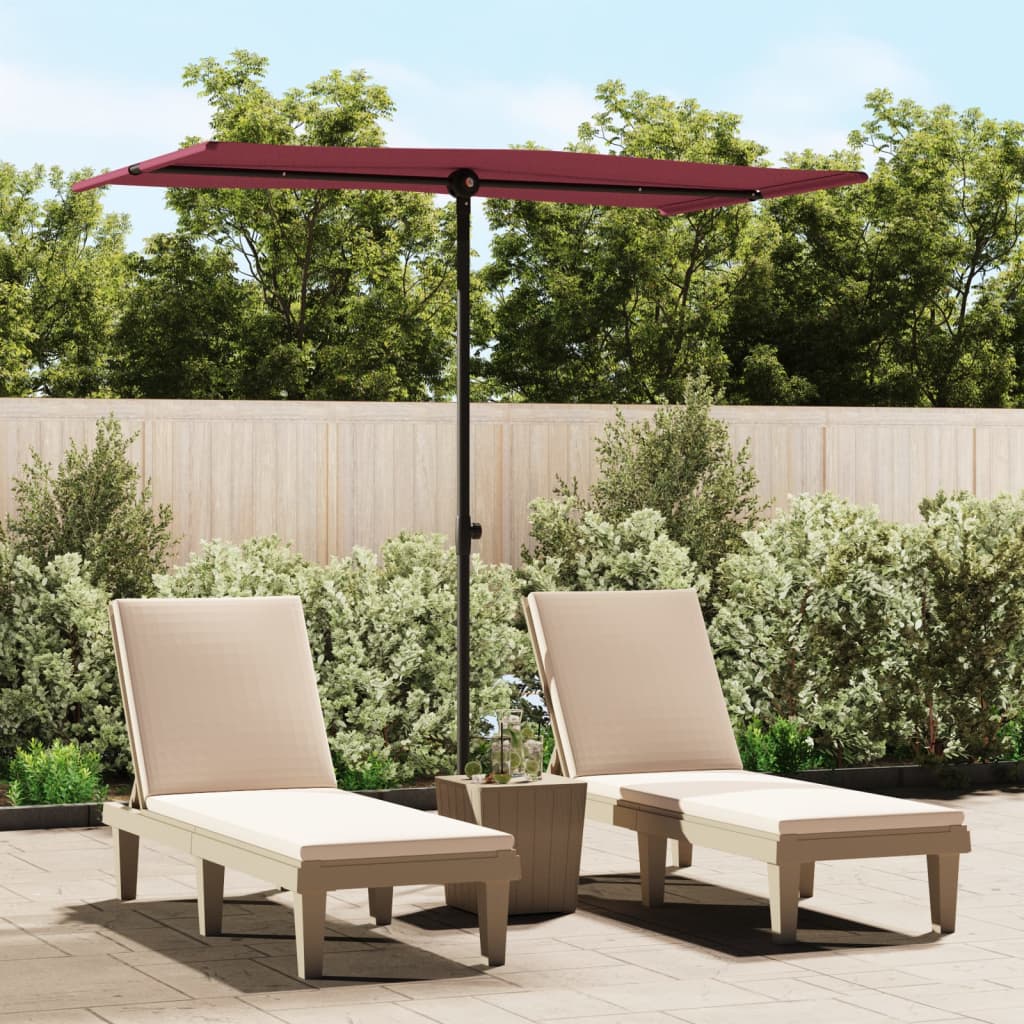 vidaXL Parasol met aluminium paal 180x110 cm groen