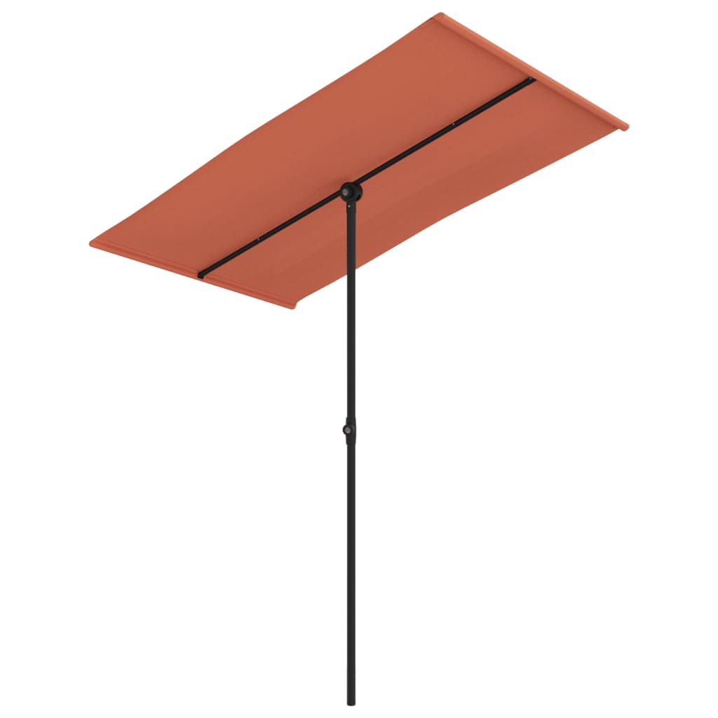 vidaXL Parasol met aluminium paal 180x110 cm groen