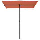 vidaXL Parasol met aluminium paal 180x110 cm groen