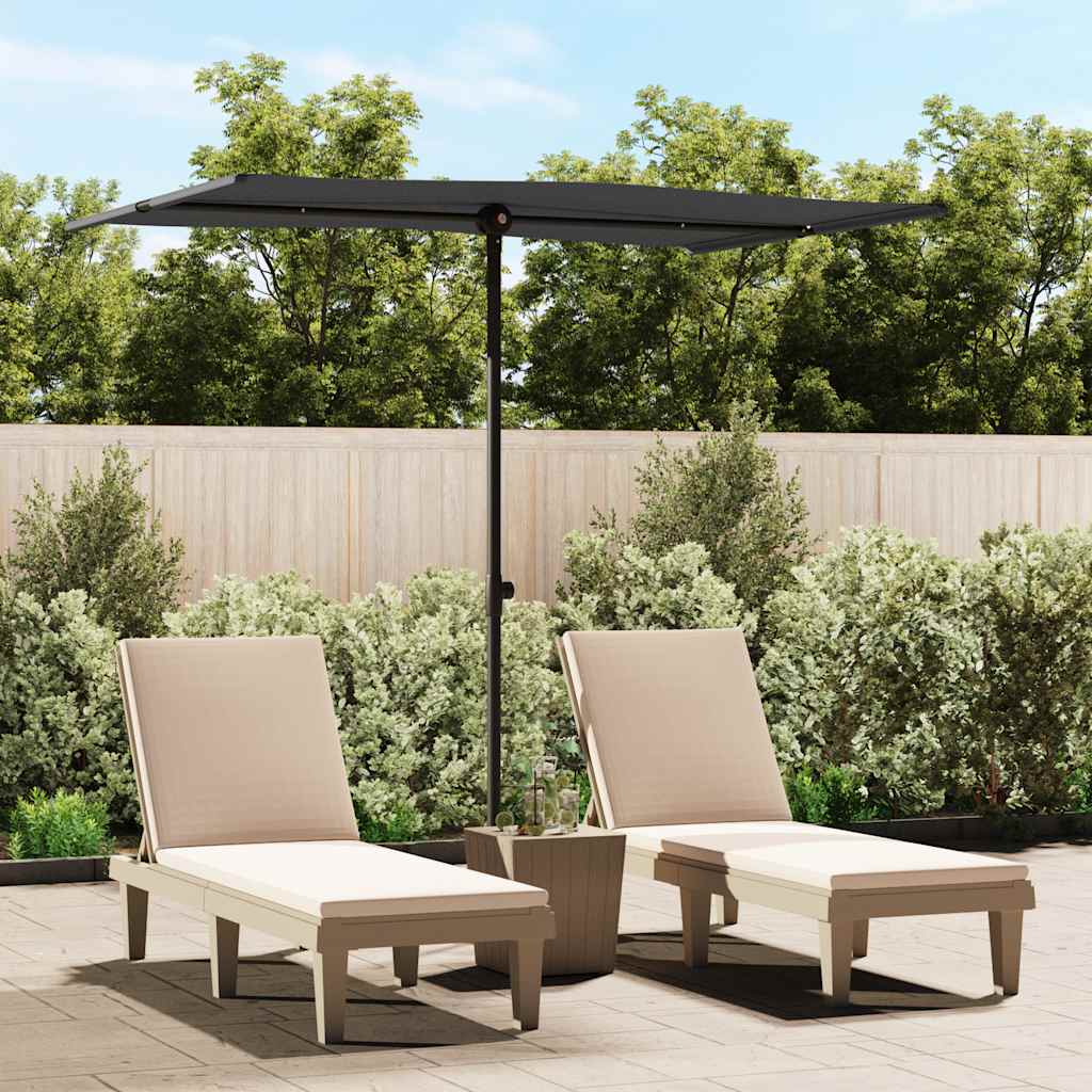 vidaXL Parasol met aluminium paal 180x110 cm groen