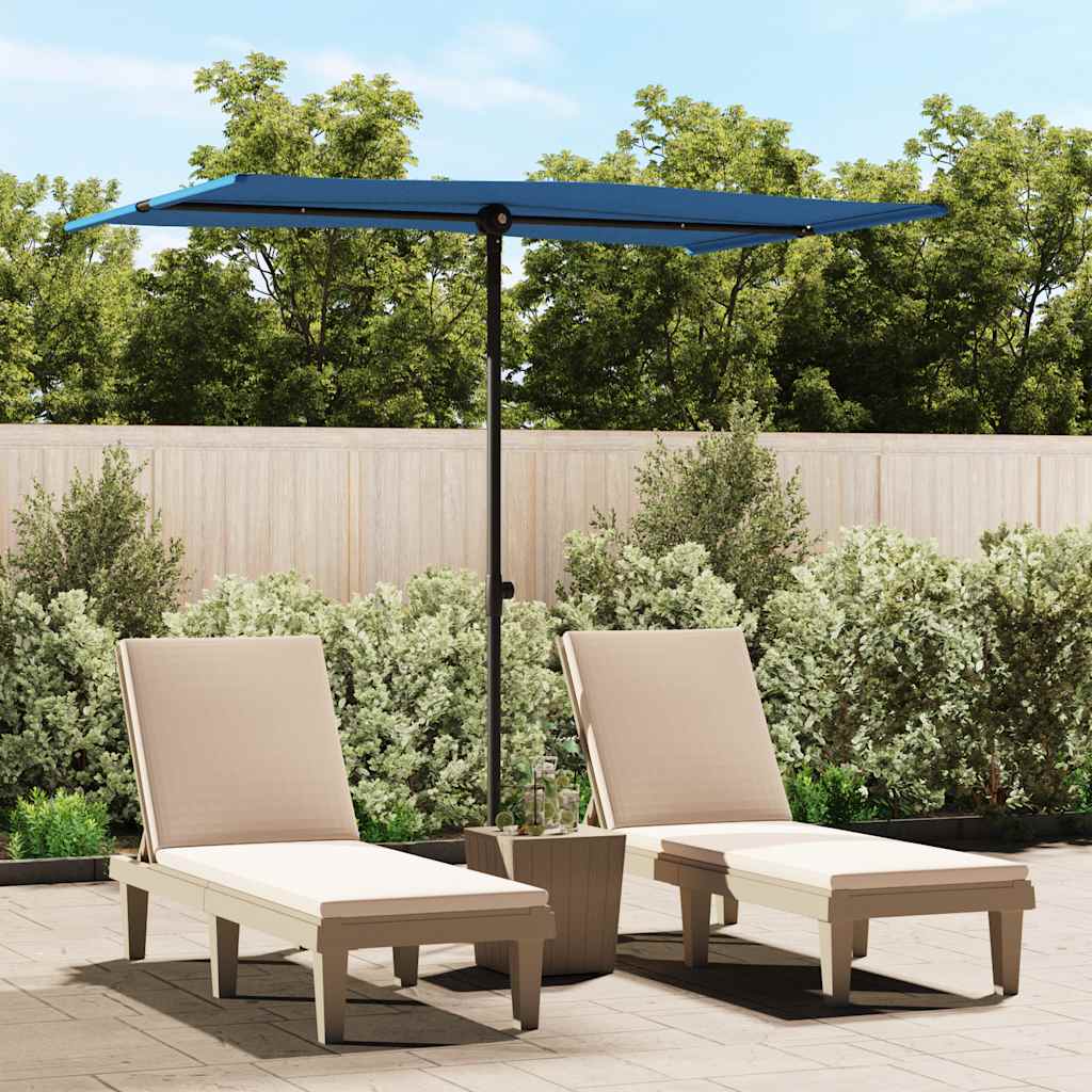 vidaXL Parasol met aluminium paal 180x110 cm groen