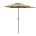 vidaXL Parasol met aluminium paal 270x246 cm groen