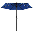 vidaXL Parasol met LED-verlichting en aluminium paal 270 cm zandwit
