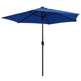 vidaXL Parasol met LED-verlichting en aluminium paal 270 cm zandwit