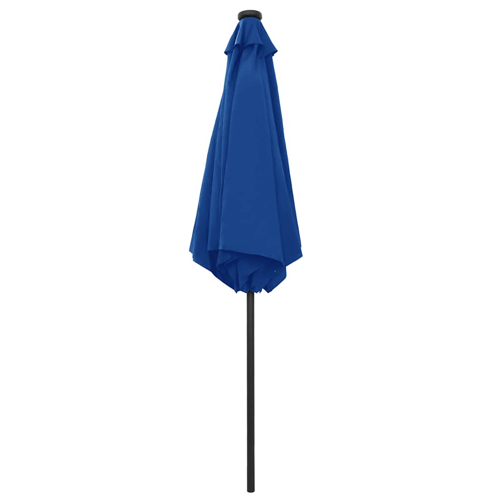 vidaXL Parasol met LED-verlichting en aluminium paal 270 cm zandwit