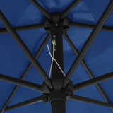 vidaXL Parasol met LED-verlichting en aluminium paal 270 cm zandwit