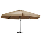 vidaXL Parasol Samos 500 cm aluminium wit