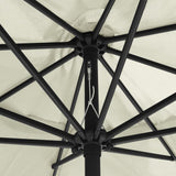 vidaXL Parasol with Metal Pole 390 cm Sand White