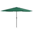 vidaXL Parasol with Metal Pole 390 cm Sand White