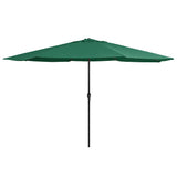 vidaXL Parasol with Metal Pole 390 cm Sand White