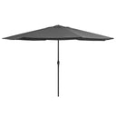vidaXL Parasol with Metal Pole 390 cm Sand White