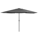 vidaXL Parasol with Metal Pole 390 cm Sand White