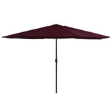 vidaXL Parasol with Metal Pole 390 cm Sand White