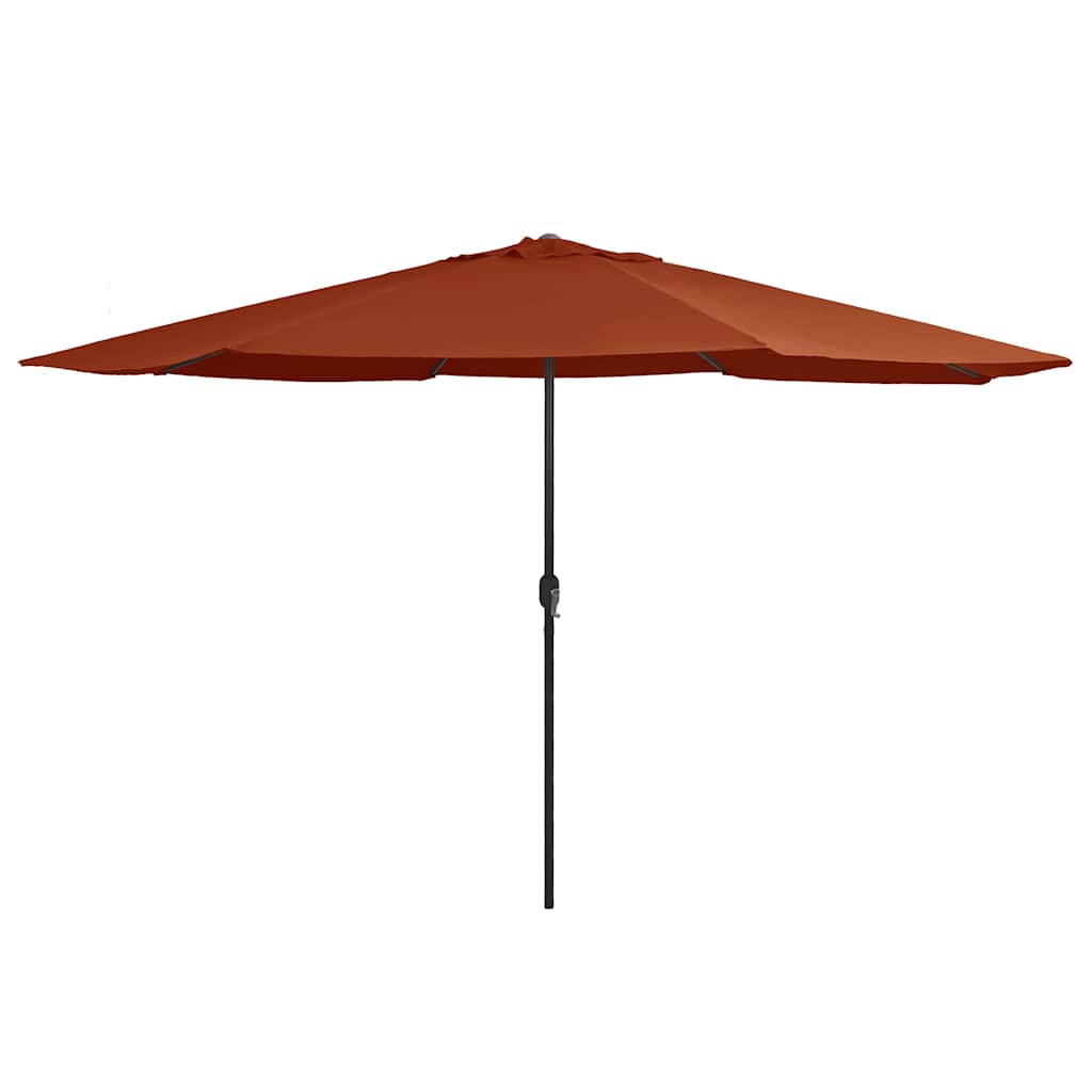 vidaXL Parasol with Metal Pole 390 cm Sand White