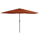vidaXL Parasol with Metal Pole 390 cm Sand White